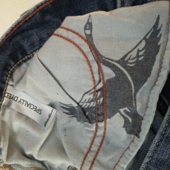 Eddie Bauer Ladies Boyfriend Fit Slim Leg Blue Jeans - Picture 6 of 6